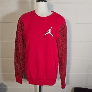 Air Jordan Red And Black Crewneck Sweater